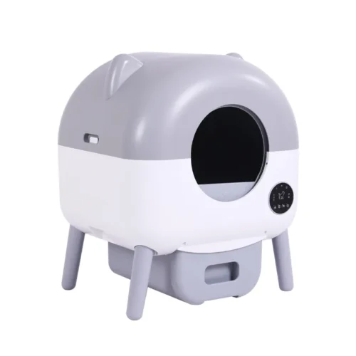 Intelligent Litter Box NEO AE White and Silver Gray