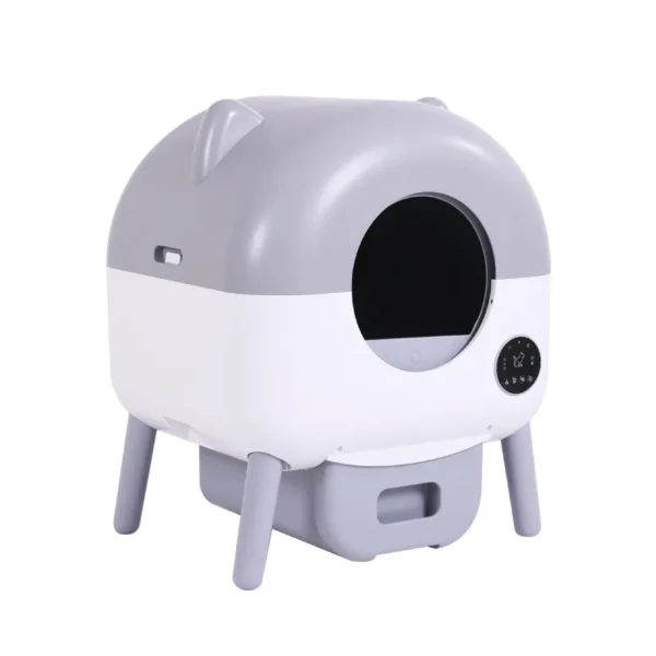 Intelligent Litter Box NEO AE White and Silver Gray
